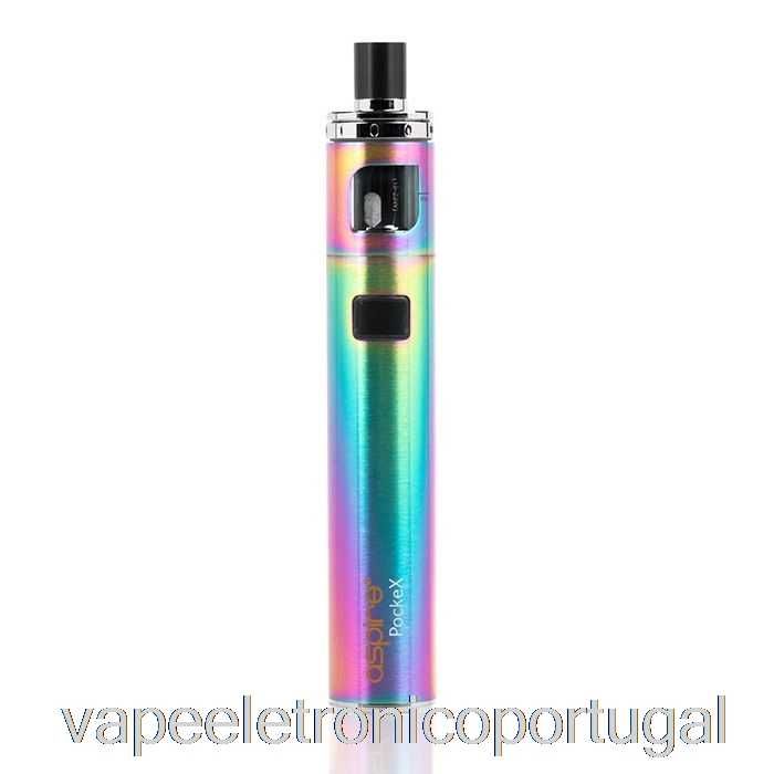 Vape Eletrônico Aspire Pockex Aio Starter Kit Arco-íris